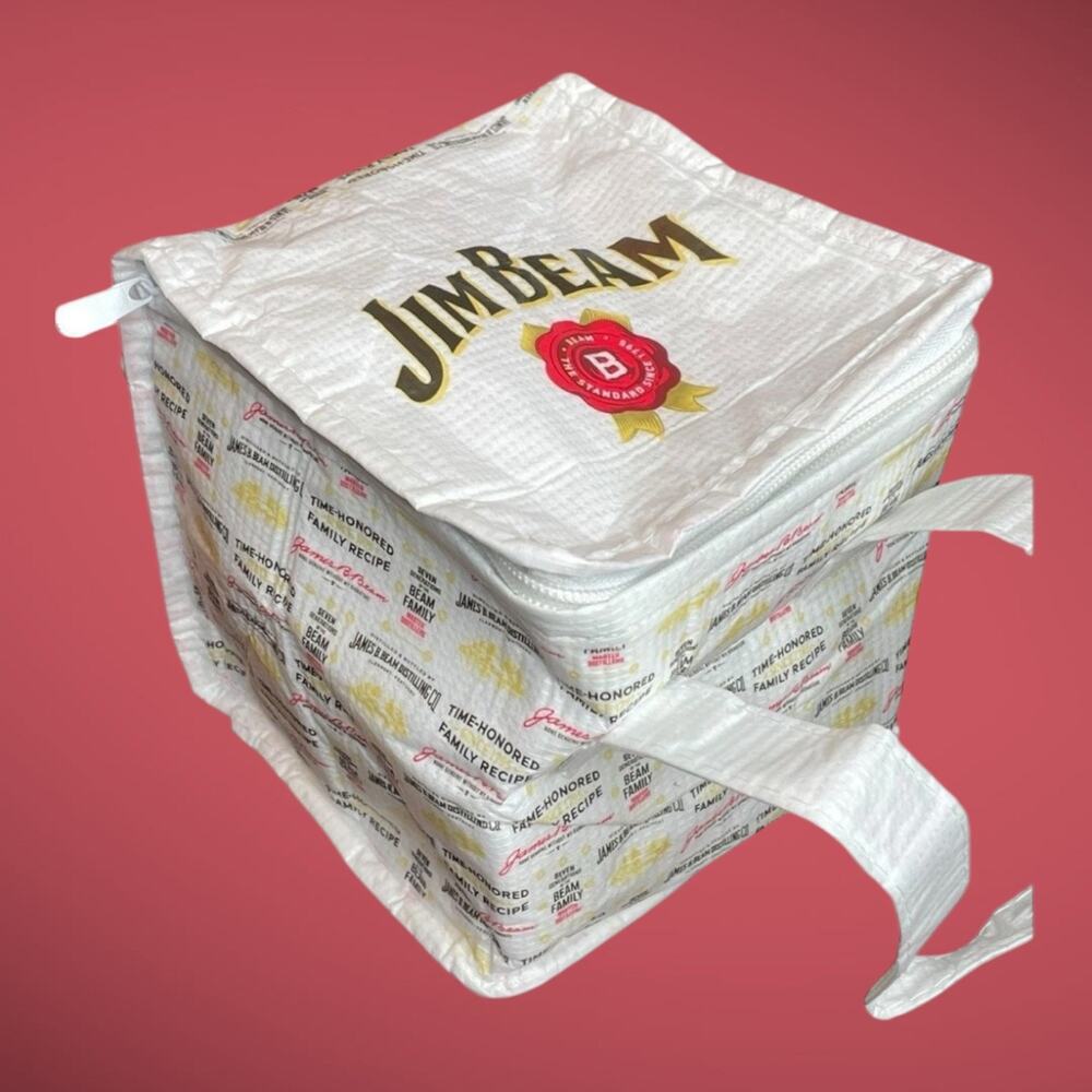 Jim Beam Bourbon Whiskey Cooler Bag Insulated Can Tote Collapsible Travel Promo